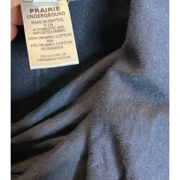 Prairie Underground Full Zip Sweatshirt Pockets Navy Blue Size L - Picture 3 of 7